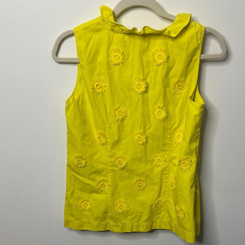Talbots Yellow Ruffle-Trim Dandelion Tank Top - Picture 6 of 6